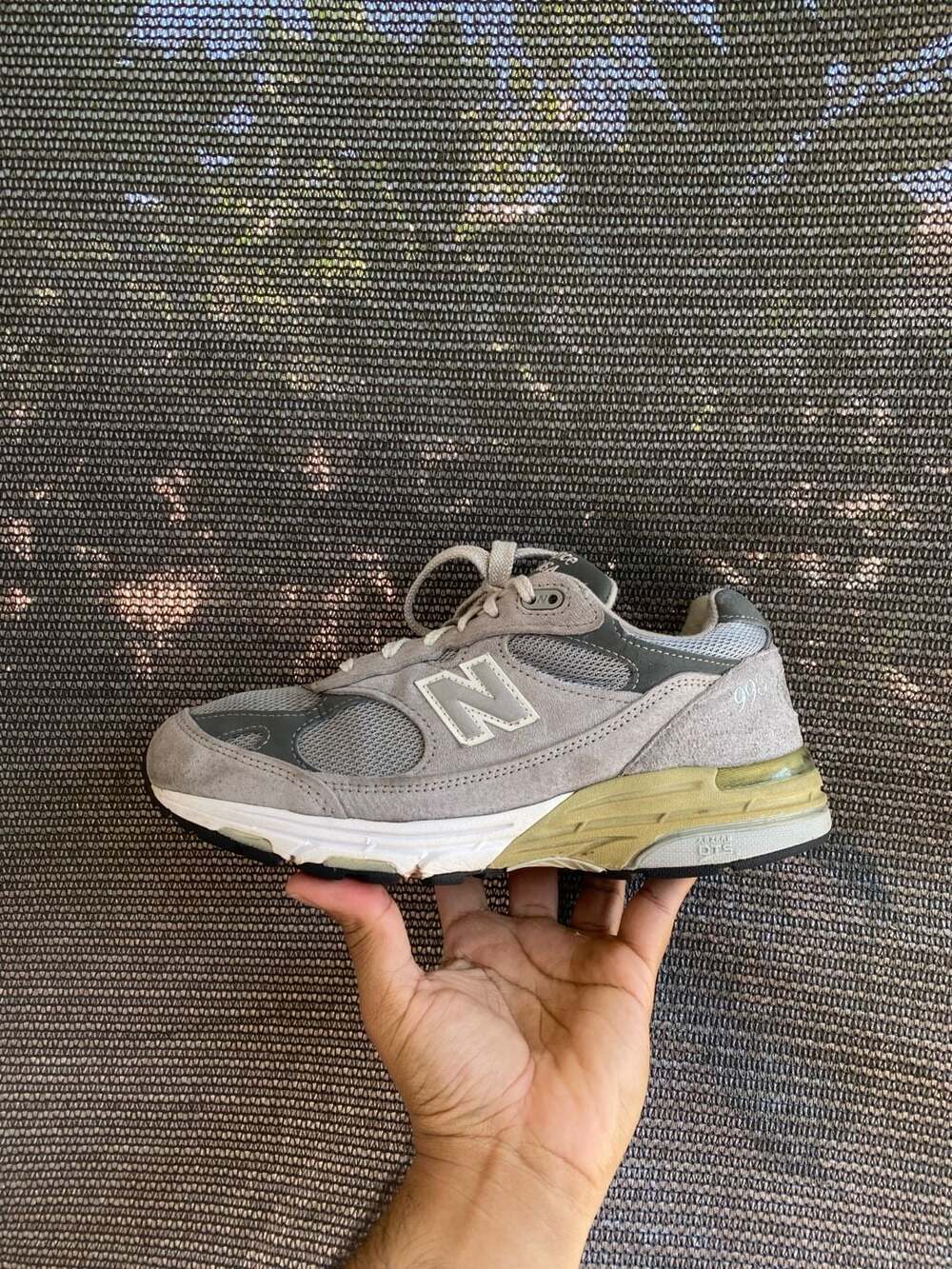 New Balance 993 Made in USA Grey Suede and Mesh Running Sneakers